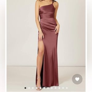 Azazie English Rose Eren Stretch Satin Dress